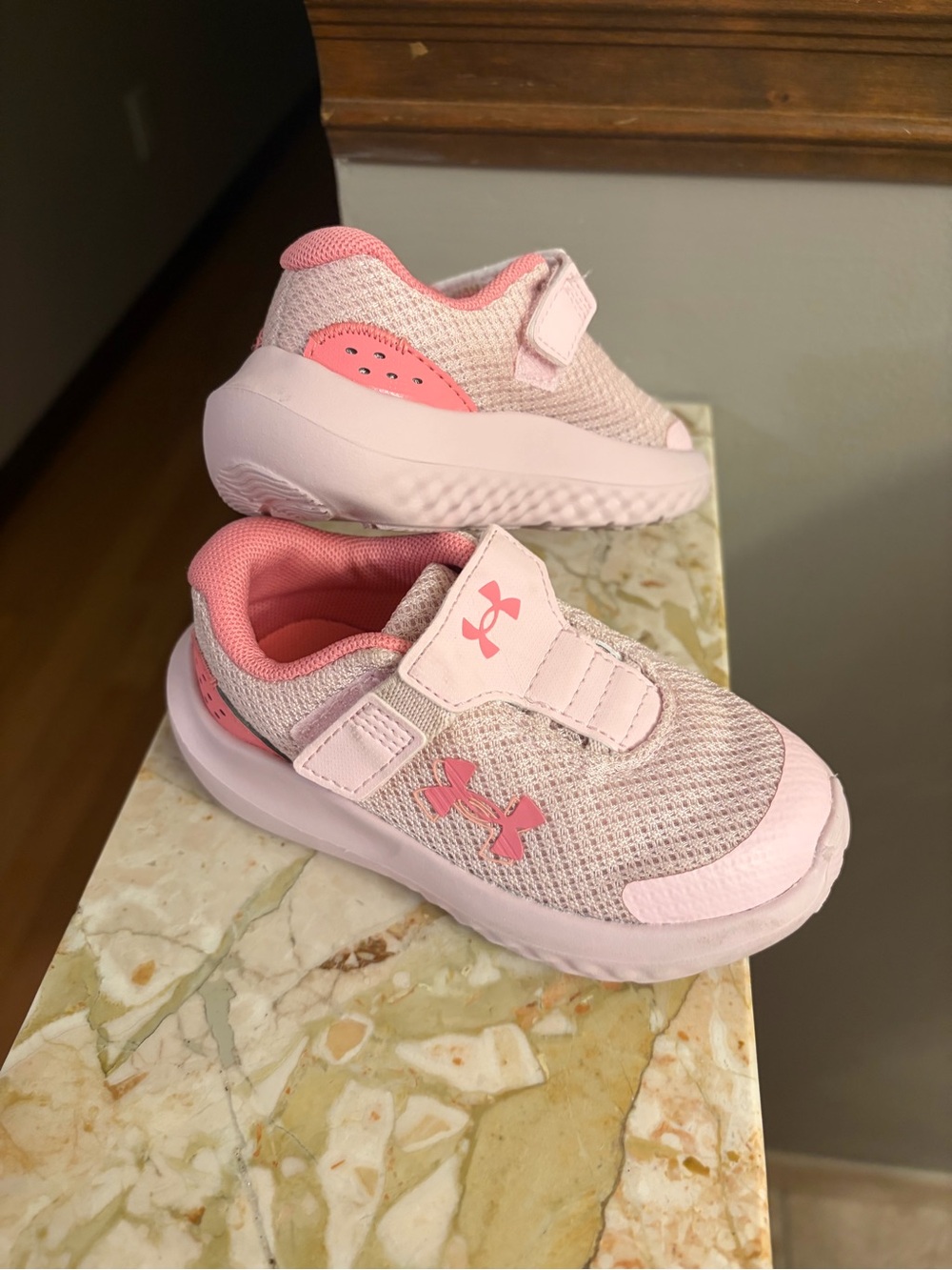 Under Armour Kids Pink Mesh Sneakers